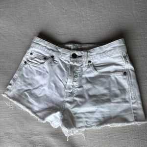 Free people white denim shorts